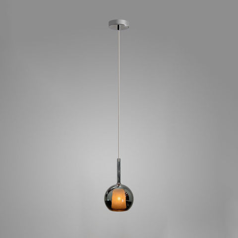 Round Glass Globe Pendant Light for Kitchen Islands and Dining Rooms