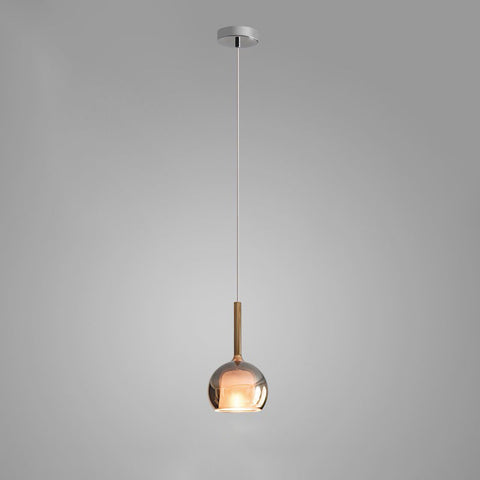 Round Glass Globe Pendant Light for Kitchen Islands and Dining Rooms