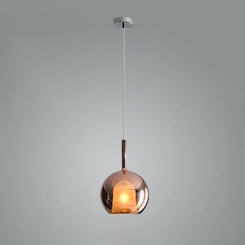 Round Glass Globe Pendant Light for Kitchen Islands and Dining Rooms