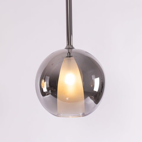 Round Glass Globe Pendant Light for Kitchen Islands and Dining Rooms