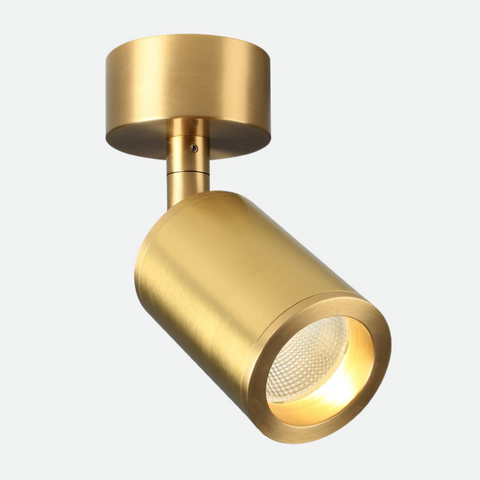 LED Ceiling Spotlight with Adjustable Head and Plated Metal Finish