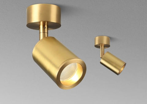 LED Ceiling Spotlight with Adjustable Head and Plated Metal Finish
