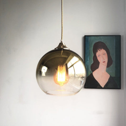Modern Glass Globe Pendant Light for Dining Rooms and Kitchen Islands