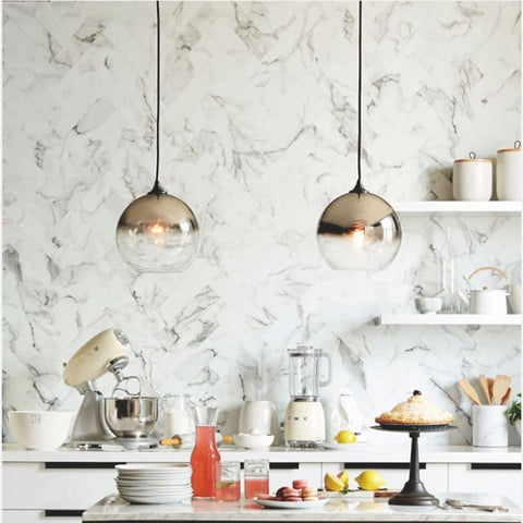 Modern Glass Globe Pendant Light for Dining Rooms and Kitchen Islands