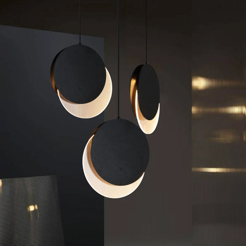 Two-tone Orb Pendant Light with Round Two-tone Orbs