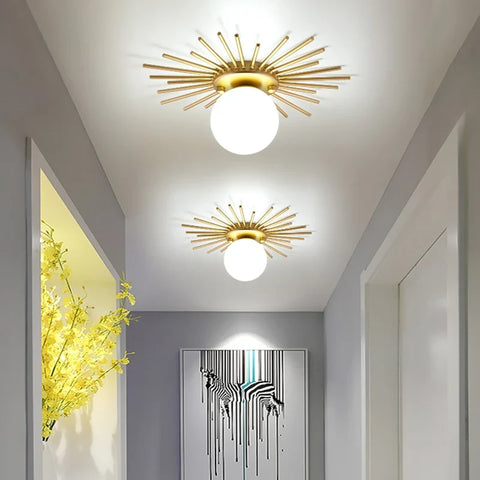 Nature-Inspired LED Flush-Mount Ceiling Light