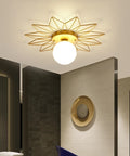 Nature-Inspired LED Flush-Mount Ceiling Light