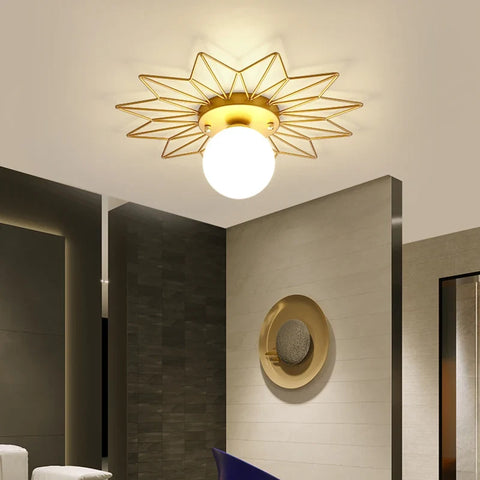 Nature-Inspired LED Flush-Mount Ceiling Light