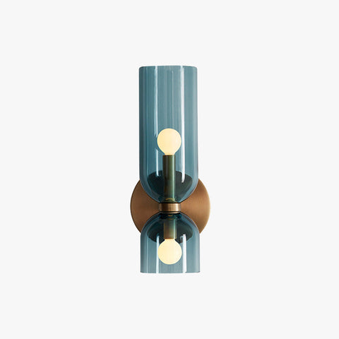 Double Glass Cylinder Wall Sconce for Bedroom and Dining Lighting