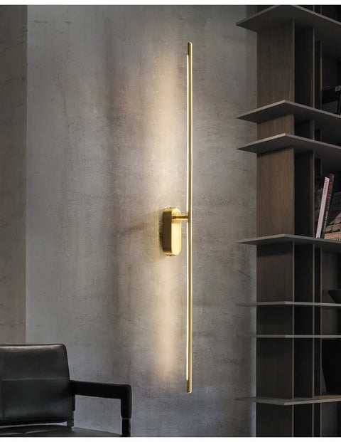 Slim Scandinavian LED Wall Light with Vertical Design