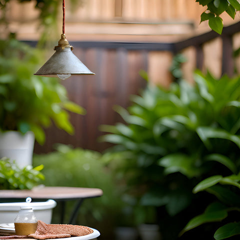 Pendant Light with Industrial Iron Shade