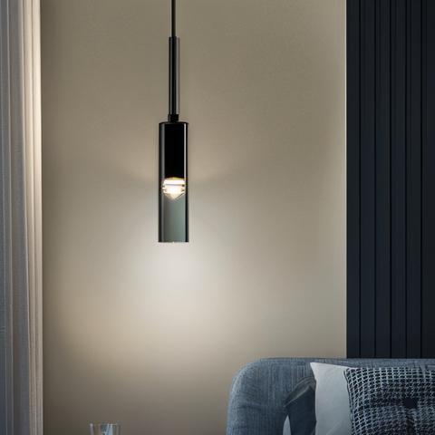 Slim Glass Wall Light with Metal Details and Modern Minimalist Design