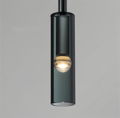 Slim Glass Wall Light with Metal Details and Modern Minimalist Design