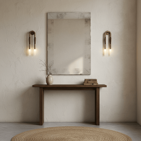 Sculptural Horsehair Wall Lamp with Metal Frame