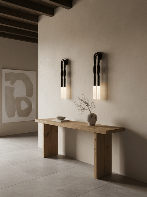 Sculptural Horsehair Wall Lamp with Metal Frame