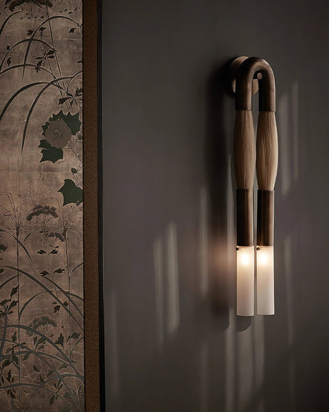 Sculptural Horsehair Wall Lamp with Metal Frame