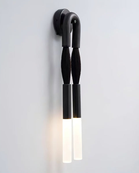 Sculptural Horsehair Wall Lamp with Metal Frame