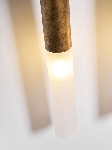 Sculptural Horsehair Wall Lamp with Metal Frame