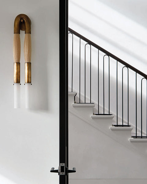 Sculptural Horsehair Wall Lamp with Metal Frame