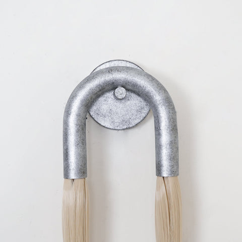 Sculptural Horsehair Wall Lamp with Metal Frame