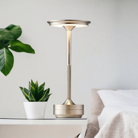 Cordless Rechargeable LED Table Lamp with Touch Dimming and Three Light Modes