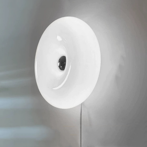 Glass Donut Table Lamp with Integrated LED Light