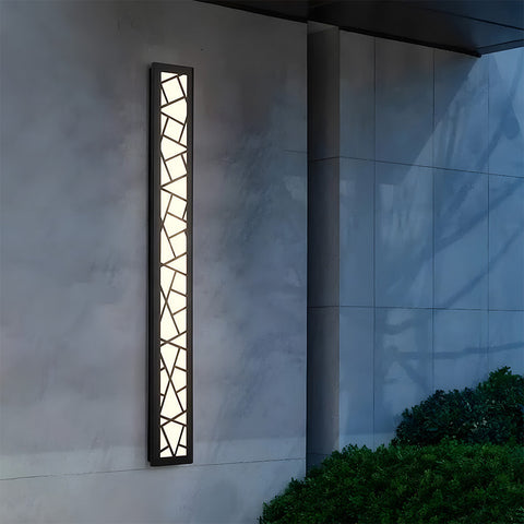 Outdoor Wall Light with Diagonal Lattice and LED Diffuser