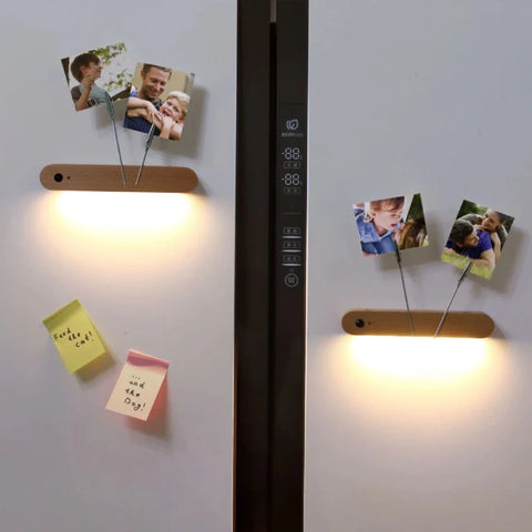 Magnetic Wood Key Holder with Rechargeable Motion Sensor LED Light