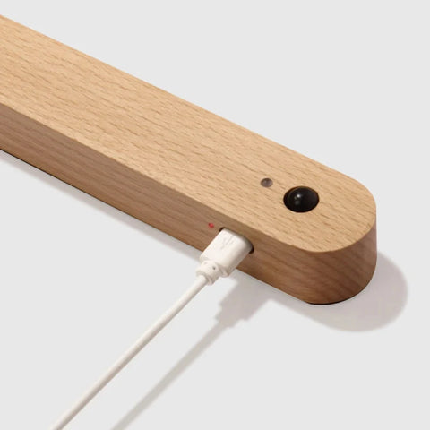 Magnetic Wood Key Holder with Rechargeable Motion Sensor LED Light