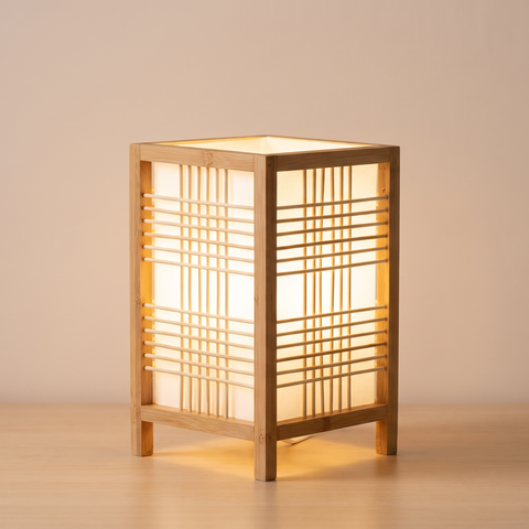 Japandi Table Lamp with Soft Bedroom Illumination