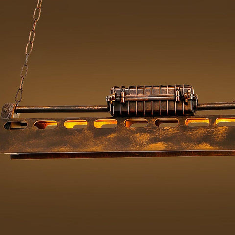 Industrial Steampunk Linear Chandelier for Kitchens, Bars, and Cafes
