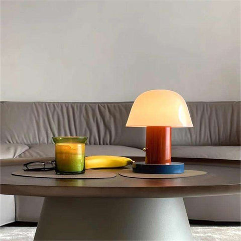 Touch-Dimmable Mushroom Table Lamp for Bedside and Ambient Lighting