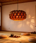 Japandi Wood Veneer Pendant Light