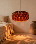 Japandi Wood Veneer Pendant Light