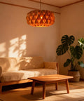 Japandi Wood Veneer Pendant Light