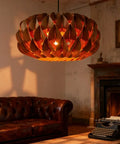 Japandi Wood Veneer Pendant Light