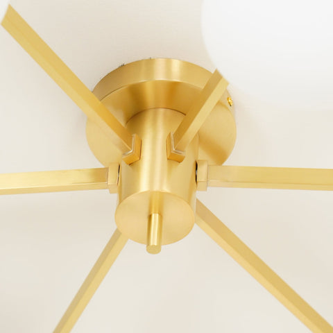 Jasper Low-Profile Ceiling Lamp with Opal Glass Globes
