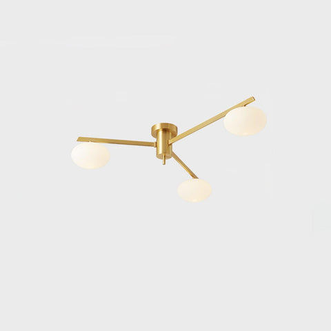 Jasper Low-Profile Ceiling Lamp with Opal Glass Globes