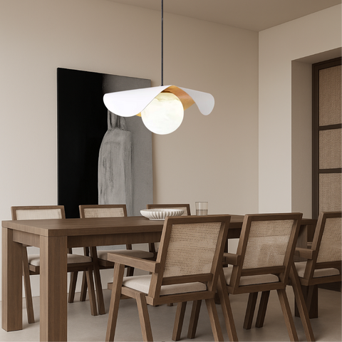 Sculptural Marble Shade Pendant Light