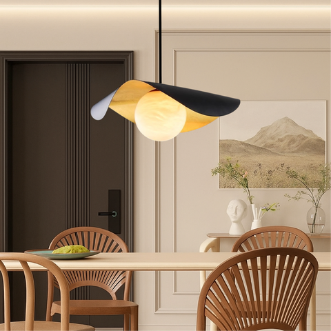 Sculptural Marble Shade Pendant Light