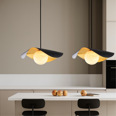 Sculptural Marble Shade Pendant Light