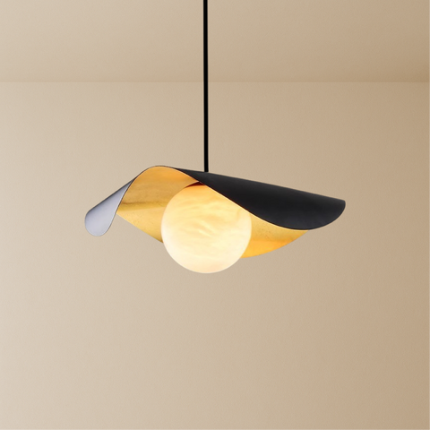 Sculptural Marble Shade Pendant Light