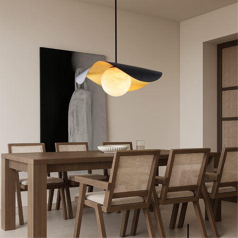 Sculptural Marble Shade Pendant Light