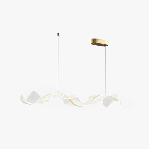 Modern Wave LED Pendant Light for Dining Tables, Cafes, and Living Rooms