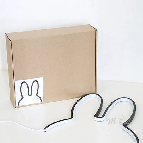 Bunny-Shaped LED Night Light with USB Power and Decorative Bedroom Design