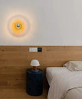 Ribbed Glass Wall Sconce with Retro Metal Mount — product view