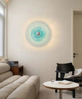 Ribbed Glass Wall Sconce with Retro Metal Mount — product view