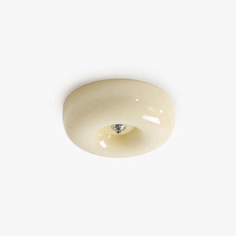 Rounded Glass Flush Mount Ceiling Light for Bedrooms, Halls, and Entryways