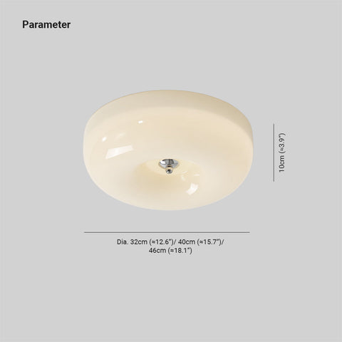 Rounded Glass Flush Mount Ceiling Light for Bedrooms, Halls, and Entryways