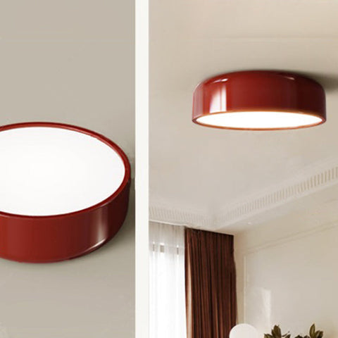 Vintage Drum LED Ceiling Light for Bedrooms, Kitchens, and Studies